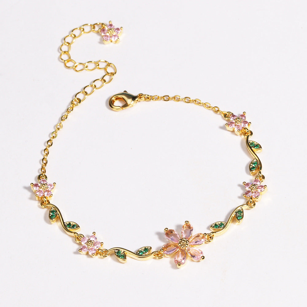 Flower Leaf Bracelet