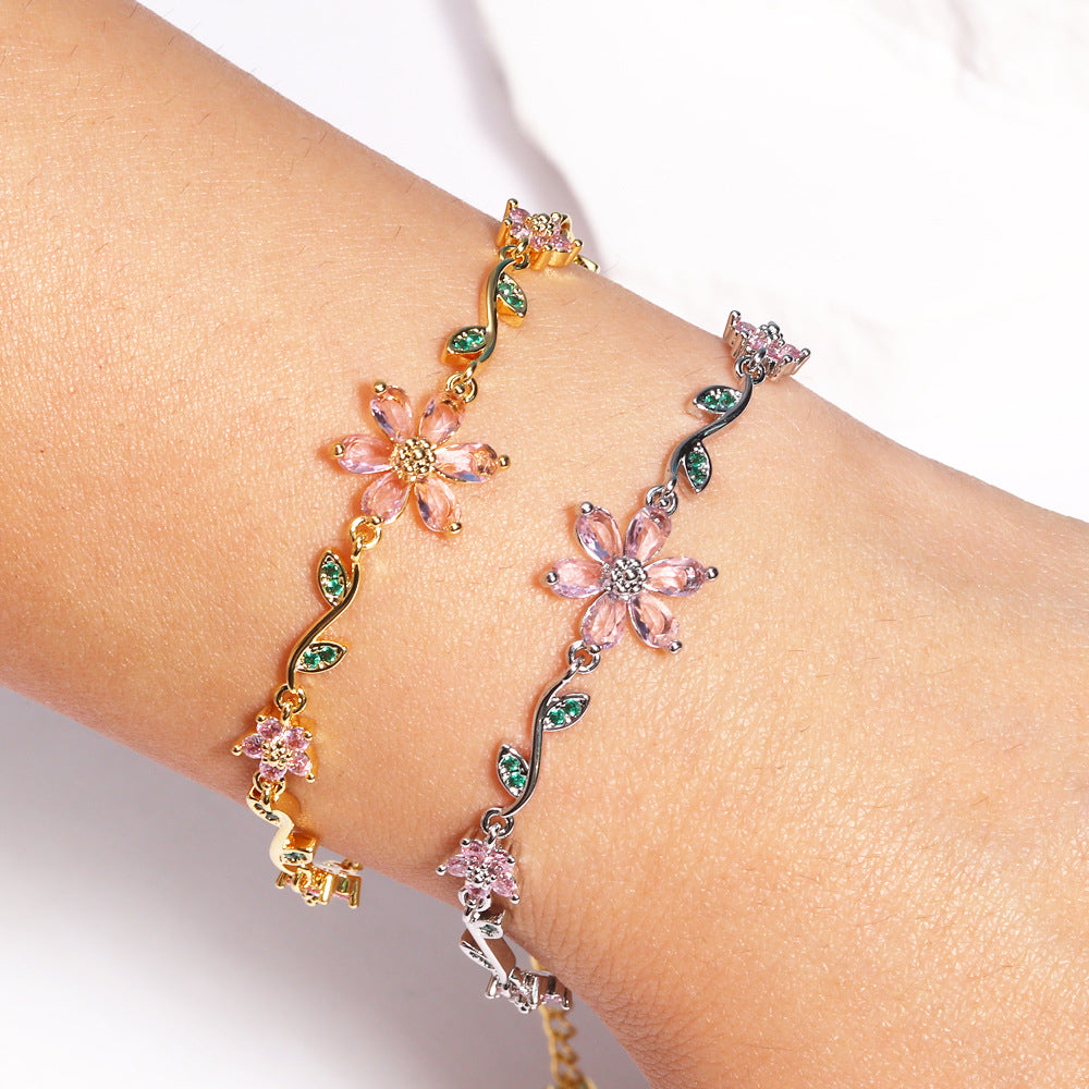 Flower Leaf Bracelet