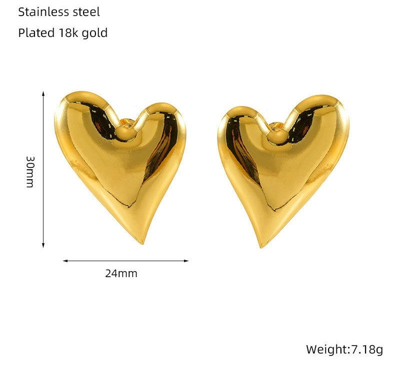 Heart shaped 3D Earrings